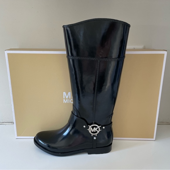 Michael Kors Fulton Harness Tall Rainboot Size 8 - Picture 4 of 13